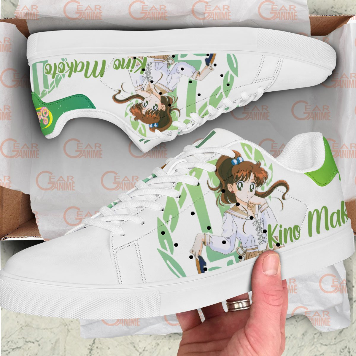 Sailor Jupiter Skate Sneakers Custom Sailor Anime Shoes