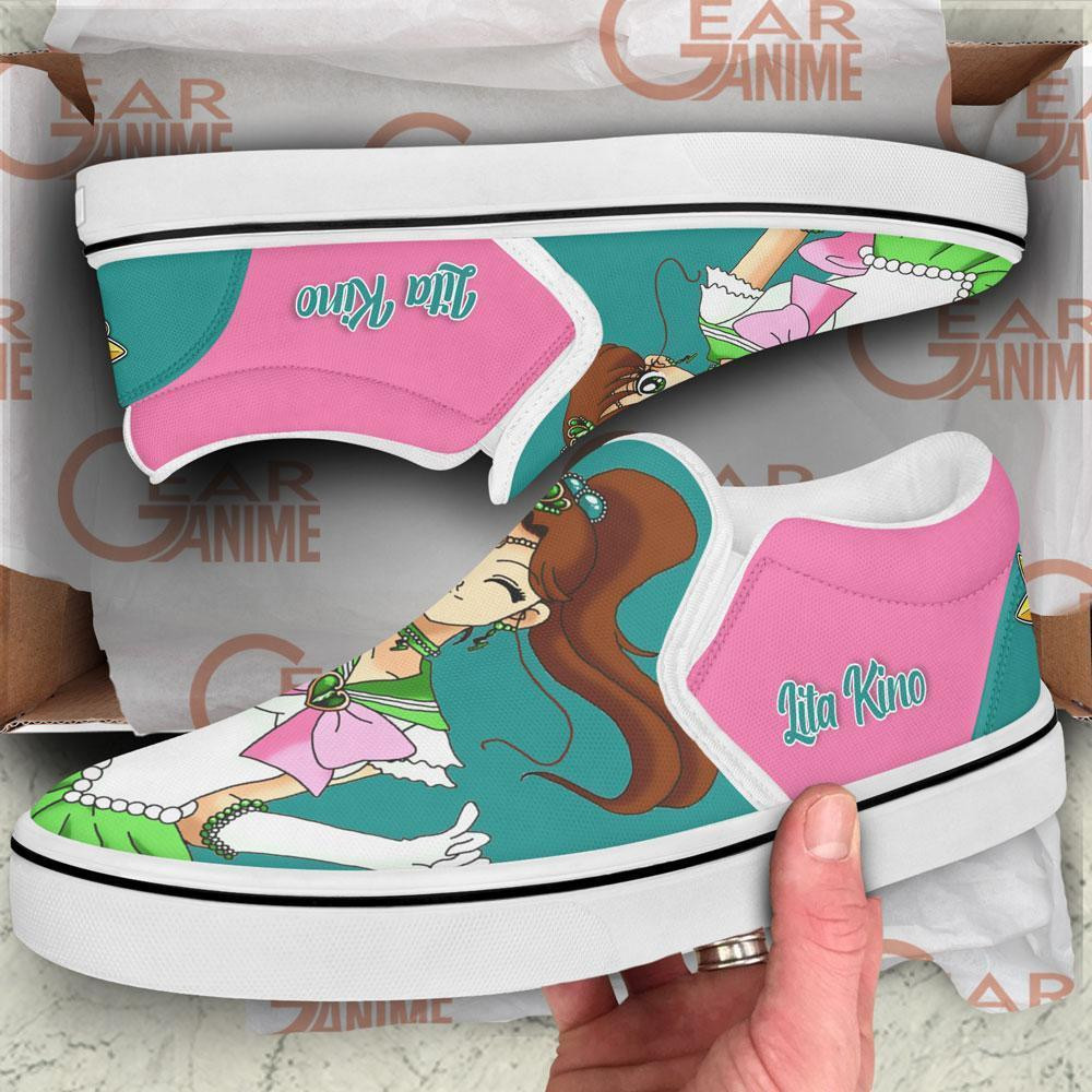 Sailor Jupiter Slip-On Shoes Canvas Sailor Anime Custom Shoes