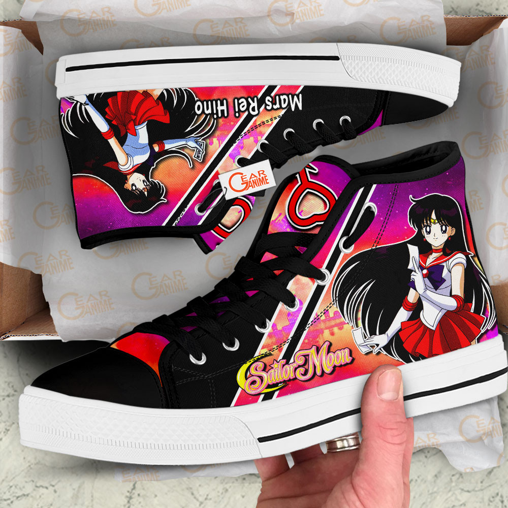 Sailor Mars Anime Custom High Top Shoes