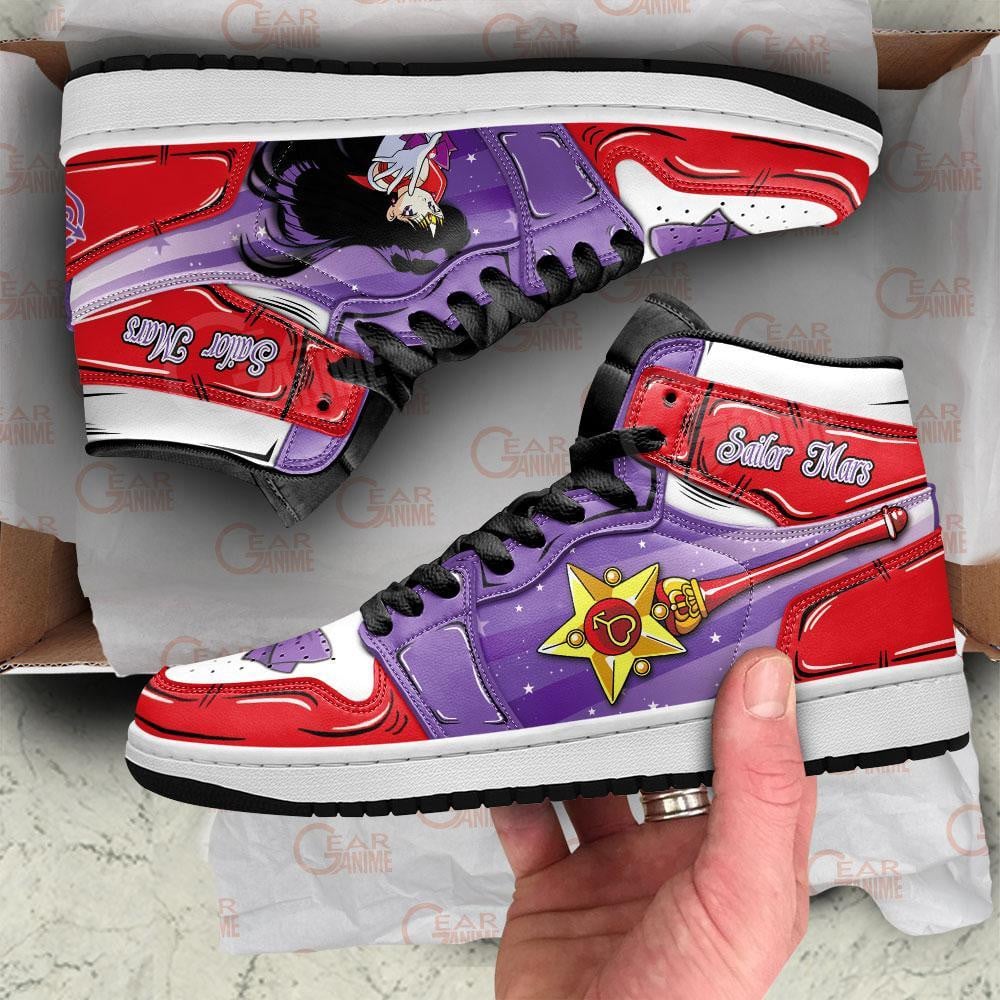Sailor Mars JD1s Sneakers Sailor Anime Shoes, Air Jordan Hightop