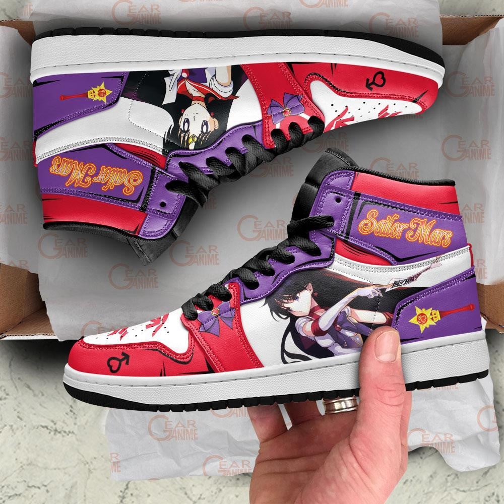 Sailor Mars JD1s Sneakers Sailor Anime Shoes, Air Jordan Hightop