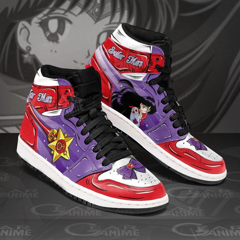 Sailor Mars JD1s Sneakers Sailor Anime Shoes, Air Jordan Hightop