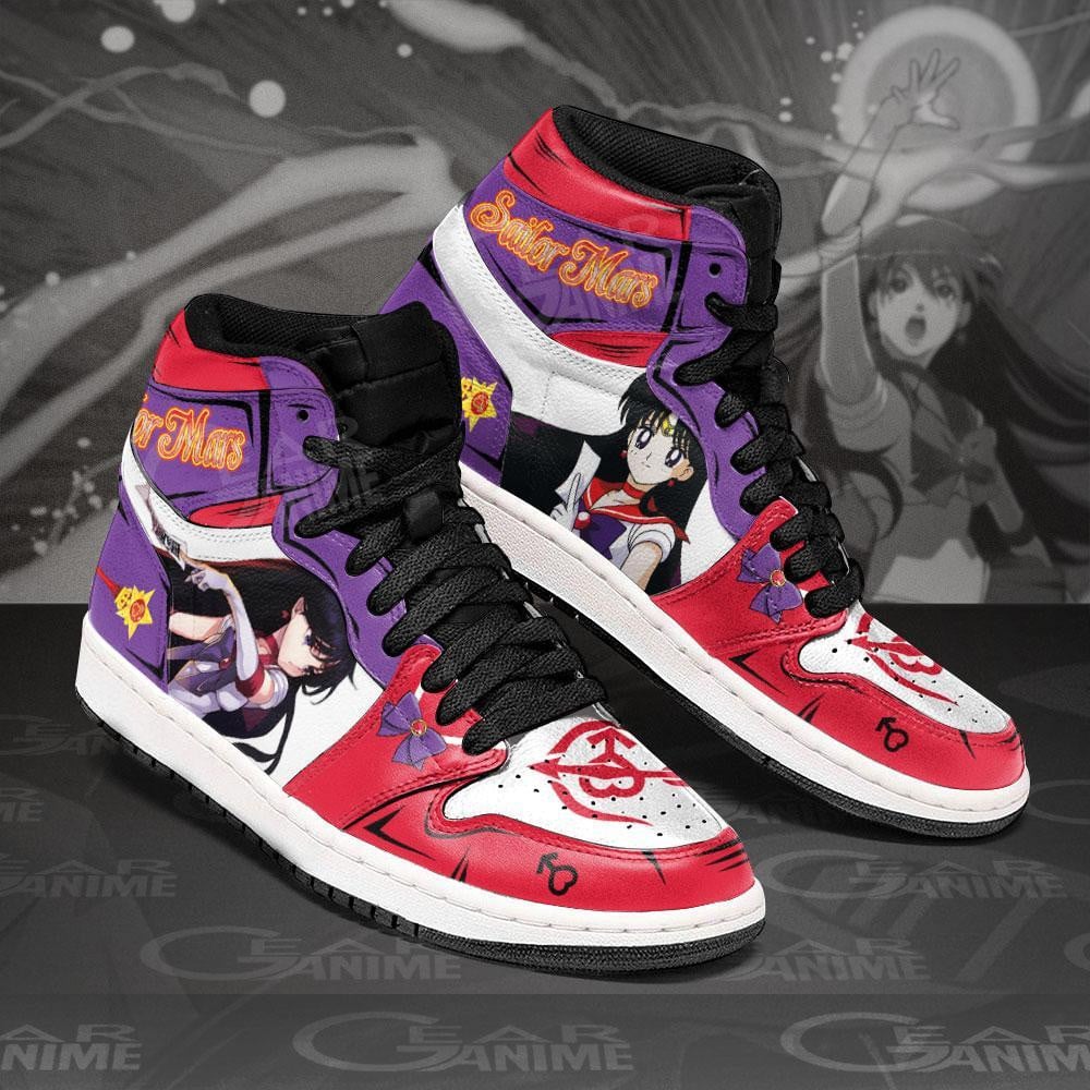 Sailor Mars JD1s Sneakers Sailor Anime Shoes, Air Jordan Hightop