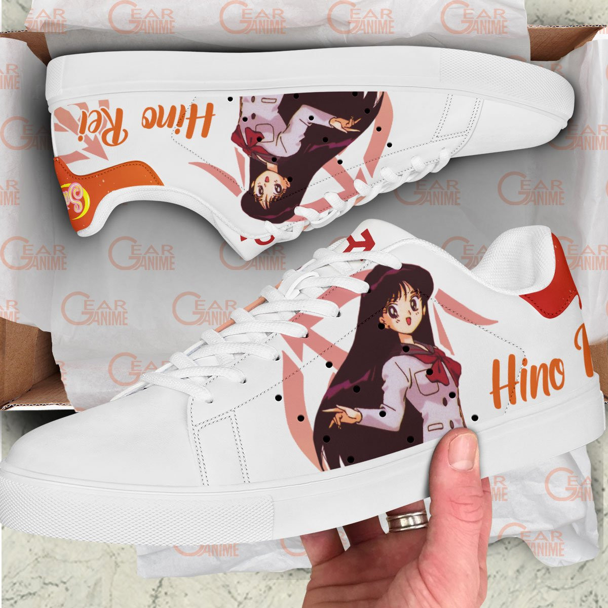 Sailor Mars Skate Sneakers Custom Sailor Anime Shoes