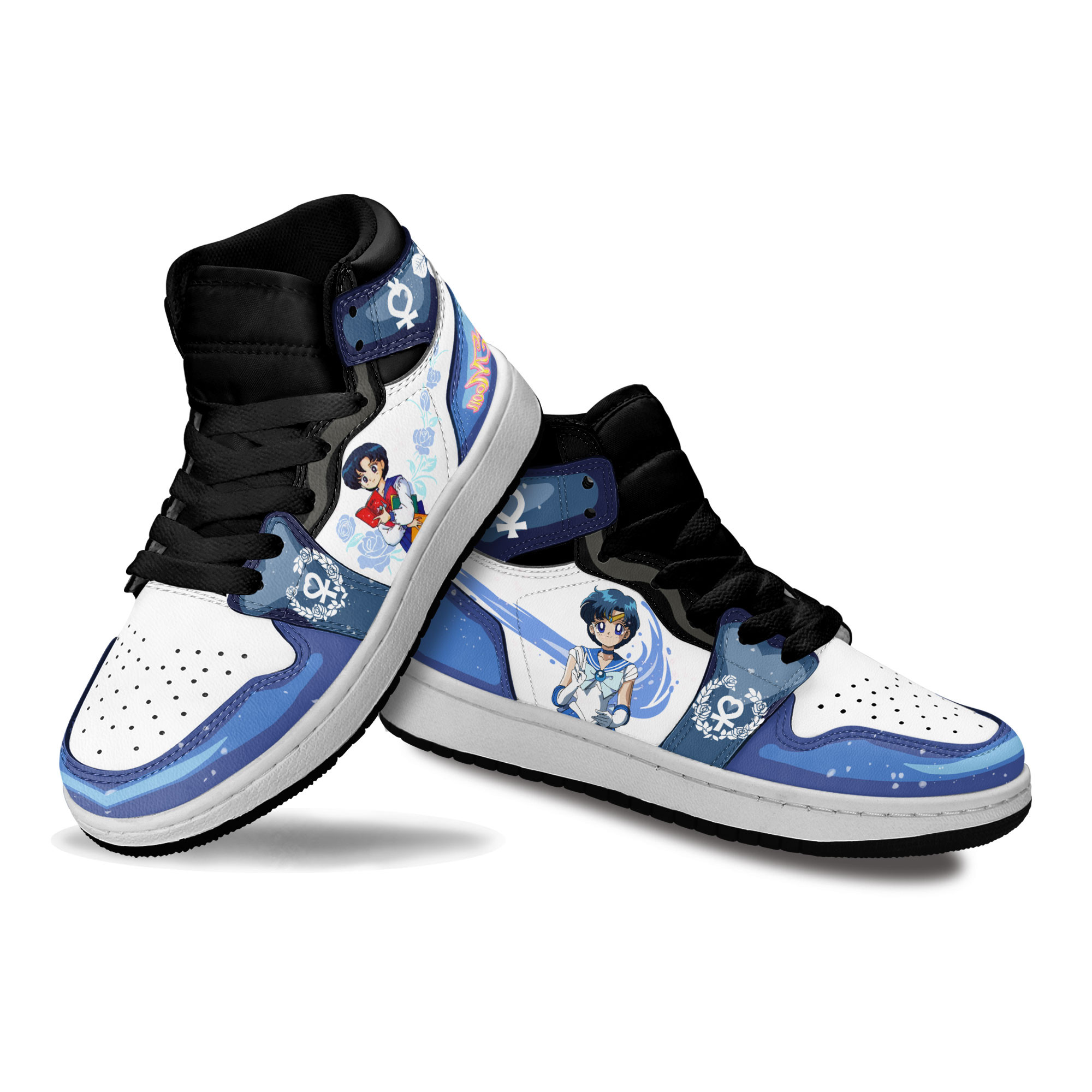 Sailor Mercury Kids Sneakers Custom Sailor Anime Shoes For Kids