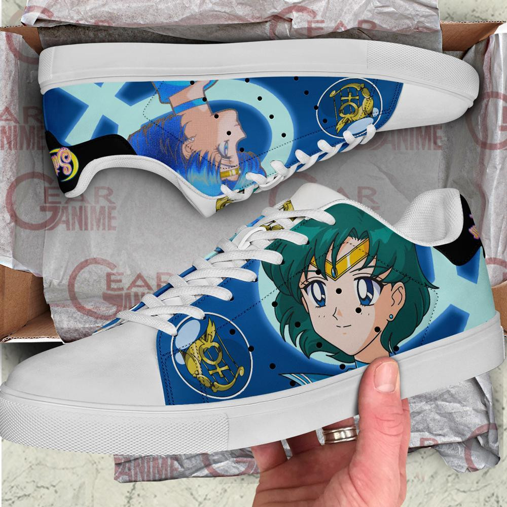 Sailor Mercury Skate Shoes Sailor Anime Custom Shoes