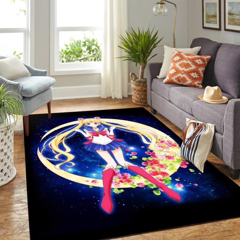 Sailor Moon Carpet Floor Area Rectangle Rug