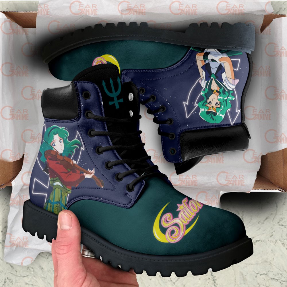 Sailor Neptune Boots Anime Custom Shoes For Fans