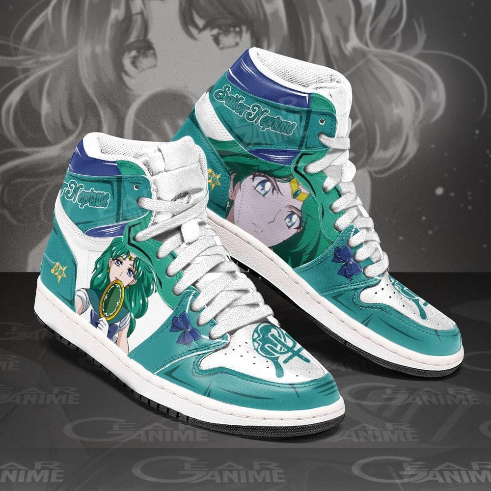 Sailor Neptune JD1s Sneakers Sailor Anime Shoes, Air Jordan Hightop