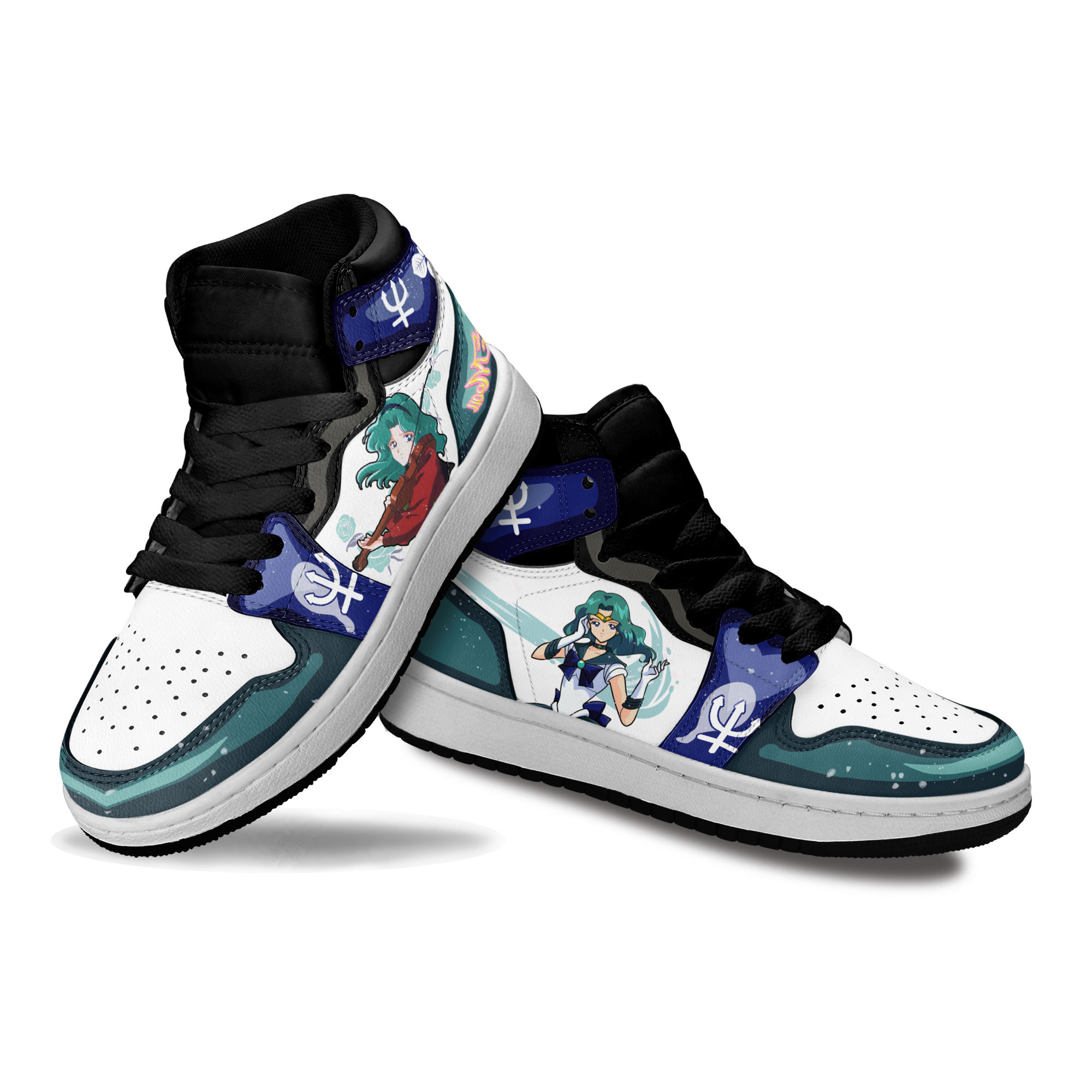 Sailor Neptune Kids Sneakers Custom Sailor Anime Shoes For Kids