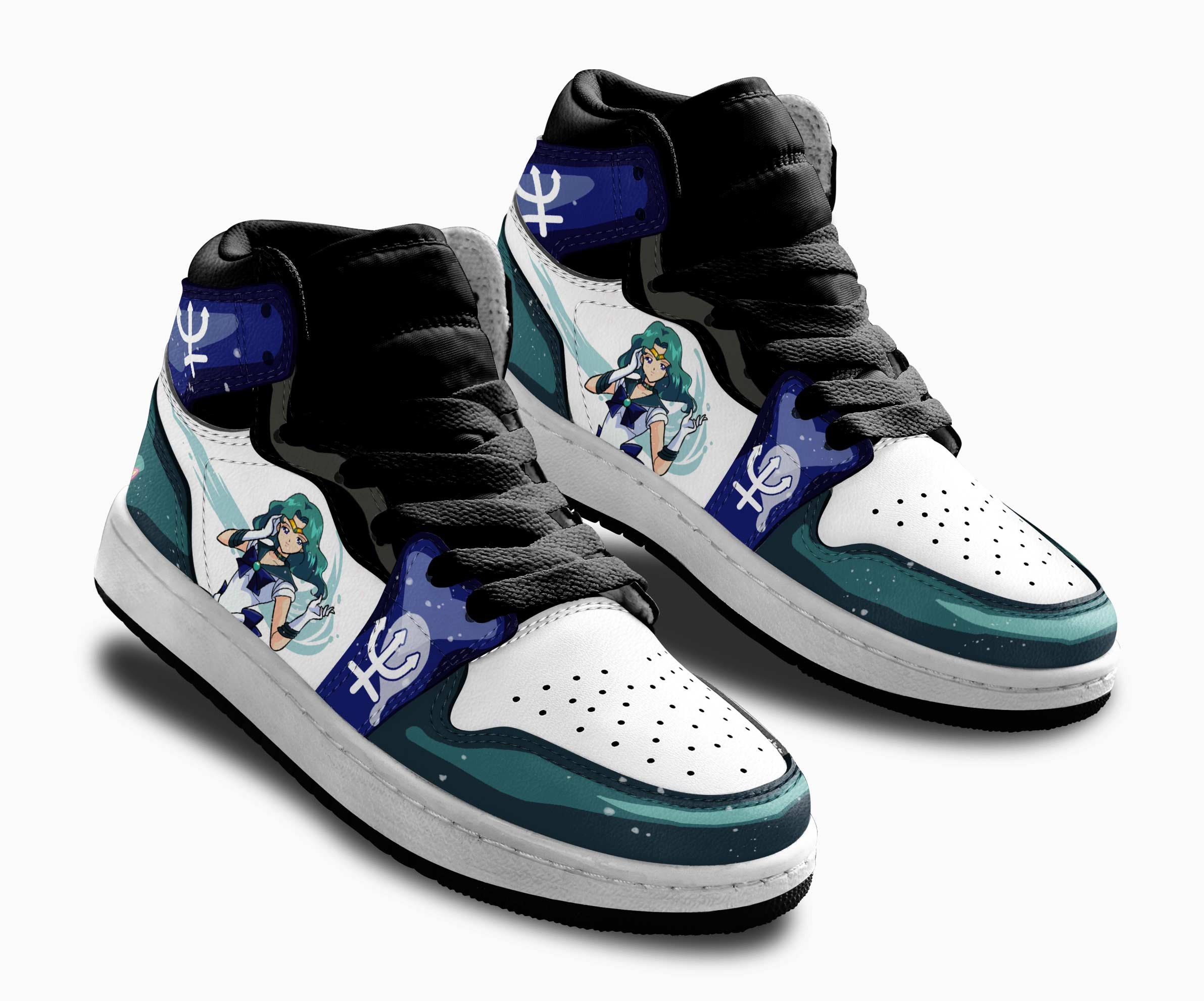 Sailor Neptune Kids Sneakers Custom Sailor Anime Shoes For Kids