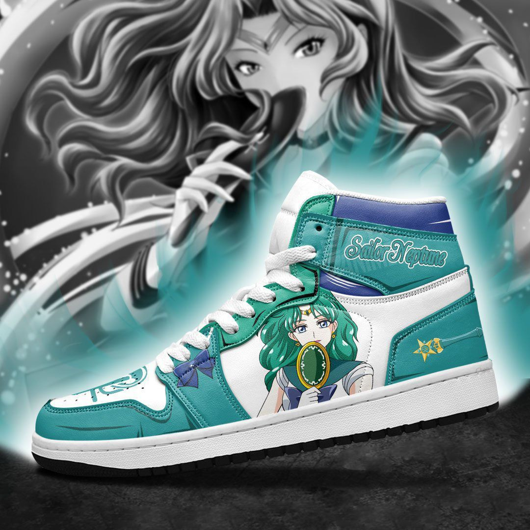 Sailor Neptune Sailor Moon Anime 1 High Top Air Jordan Sneaker, Air Jordan Hightop