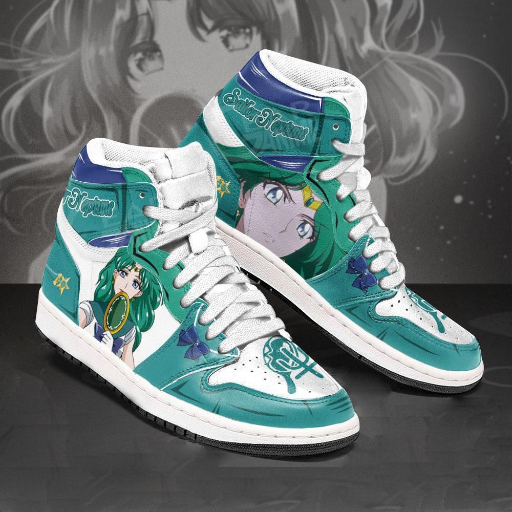 Sailor Neptune Sailor Moon Anime 1 High Top Air Jordan Sneaker, Air Jordan Hightop