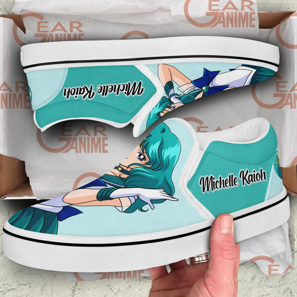 Sailor Neptune Slip-On Shoes Canvas Anime Sailor Custom Shoes