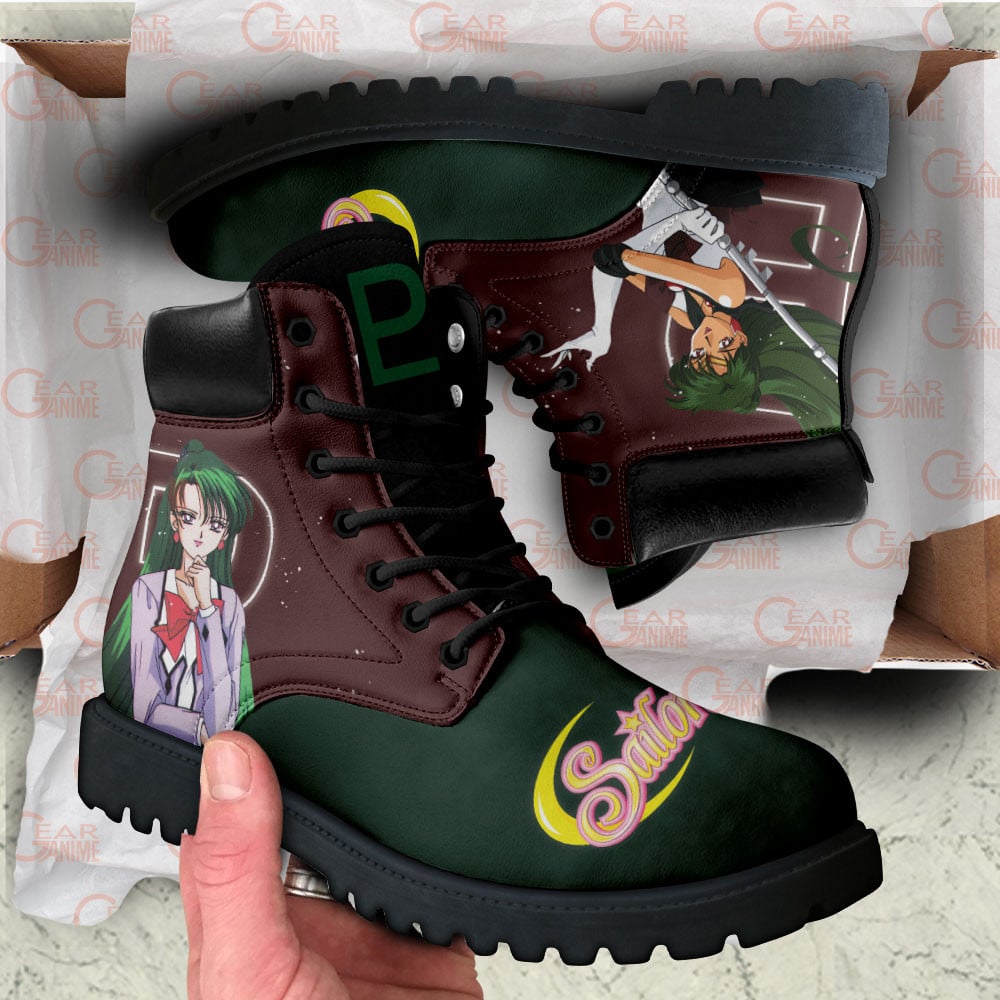 Sailor Pluto Boots Anime Custom Shoes For Fans