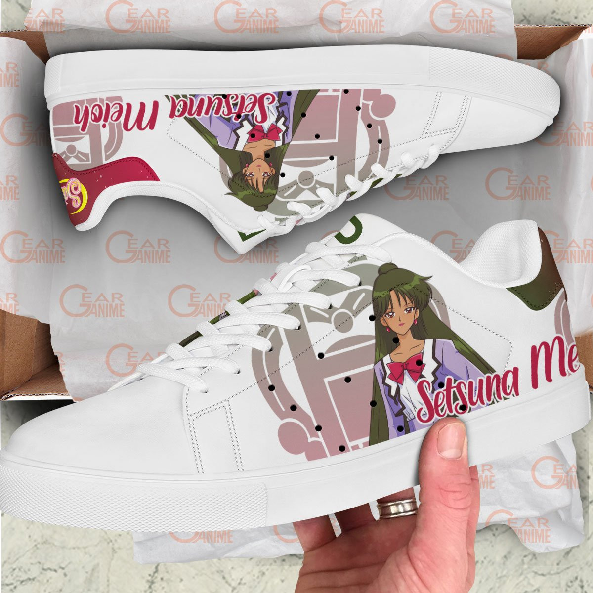 Sailor Pluto Skate Sneakers Custom Sailor Anime Shoes