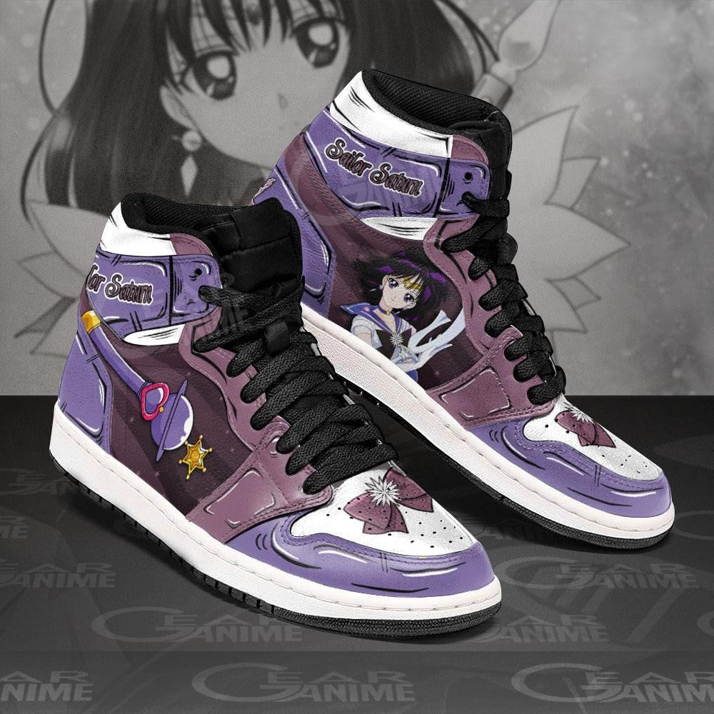Sailor Saturn JD1s Sneakers Sailor Anime Shoes, Air Jordan Hightop