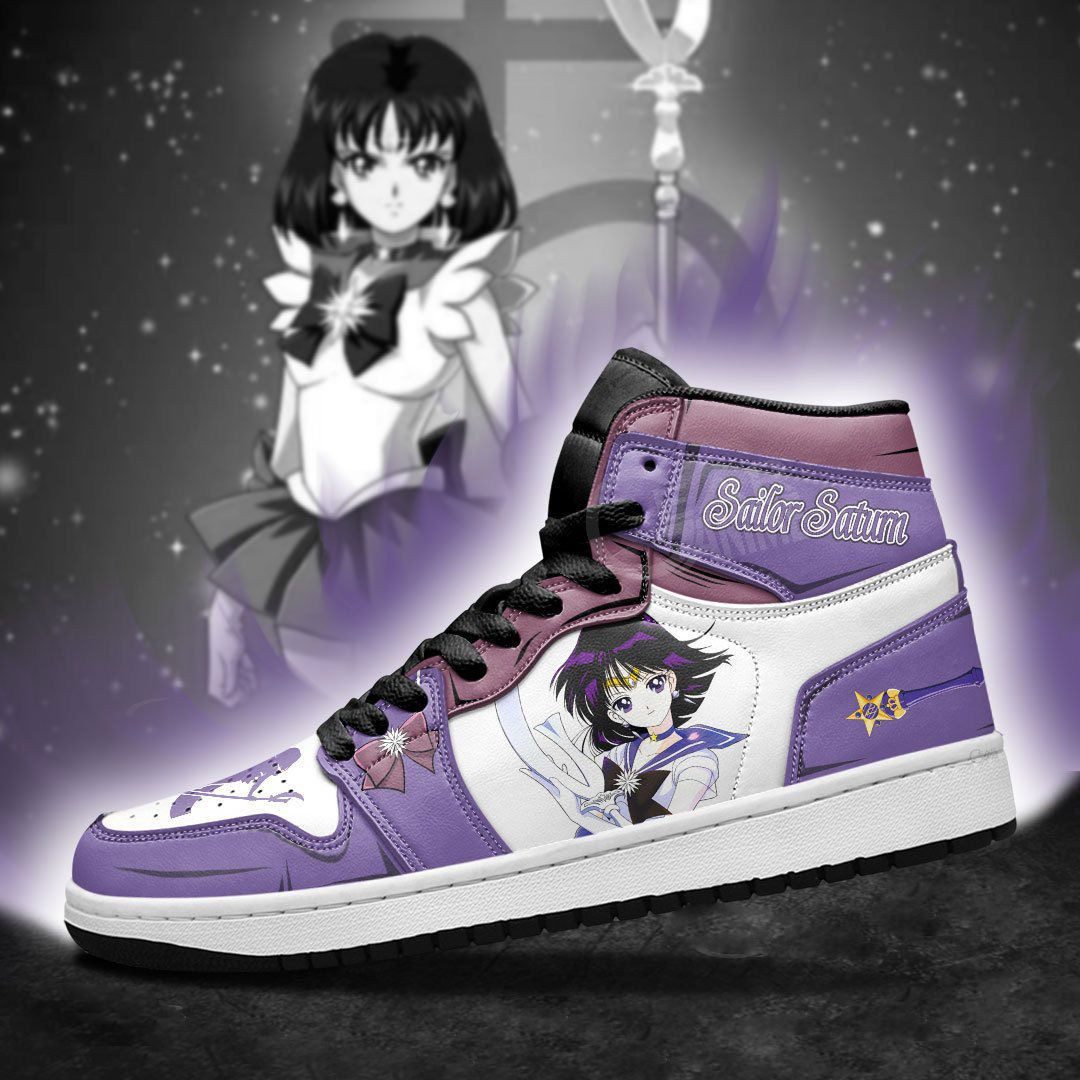 Sailor Saturn Sailor Moon Anime 1 High Top Air Jordan Sneaker, Air Jordan Hightop
