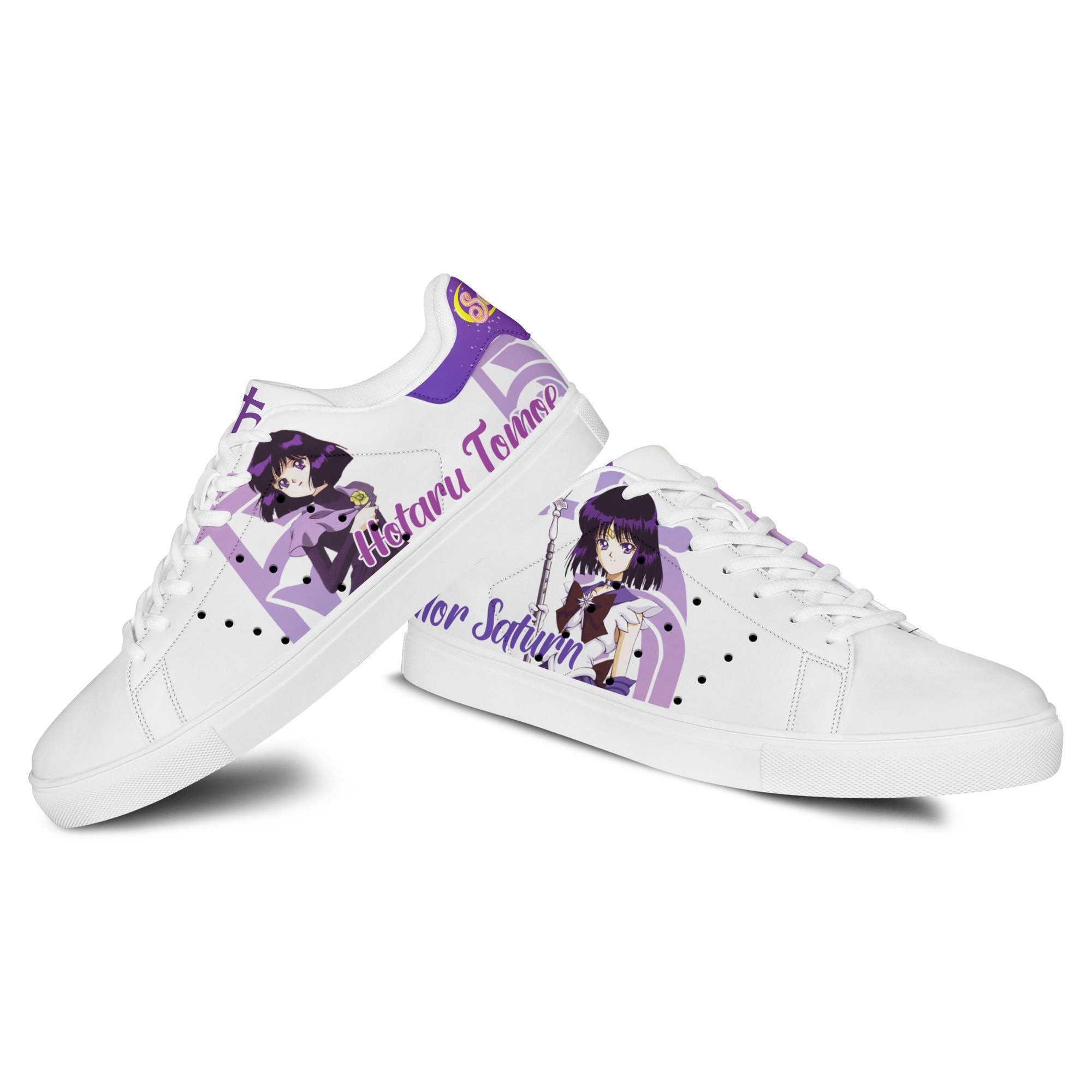 Sailor Saturn Skate Sneakers Custom Sailor Anime Shoes