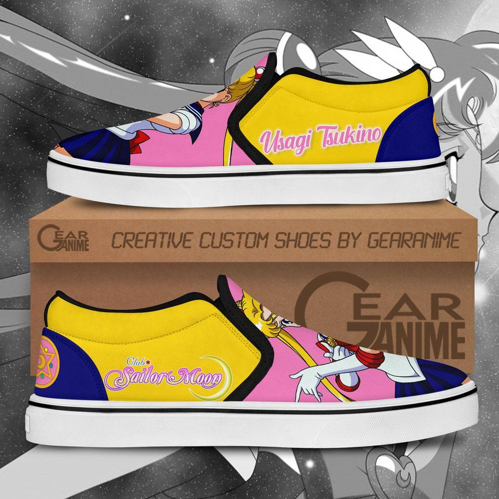 Sailor Slip-On Shoes Canvas Anime Sailor Custom Shoes