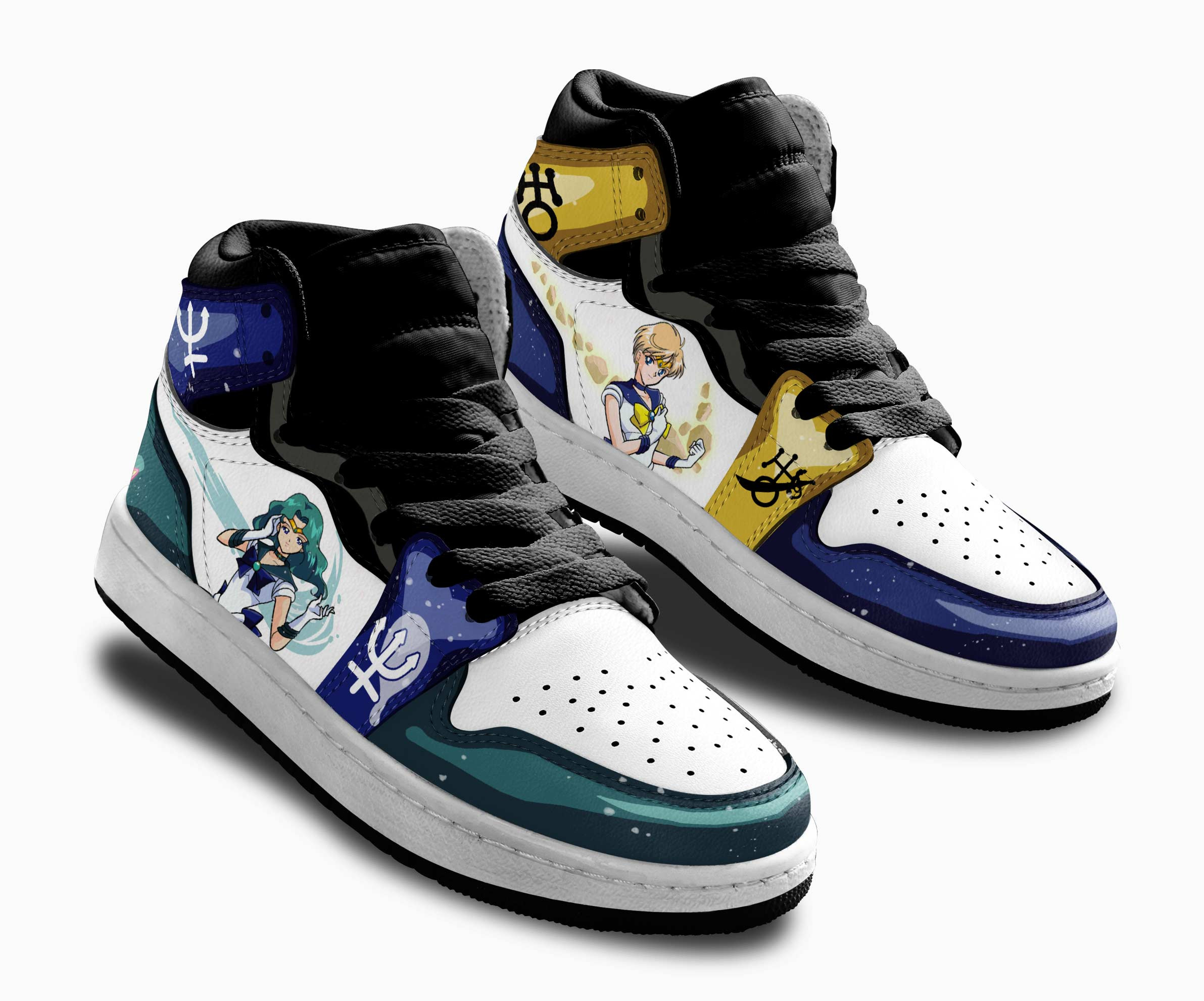 Sailor Uranus Sailor Neptune Kids Sneakers Custom Sailor Shoes For Kids