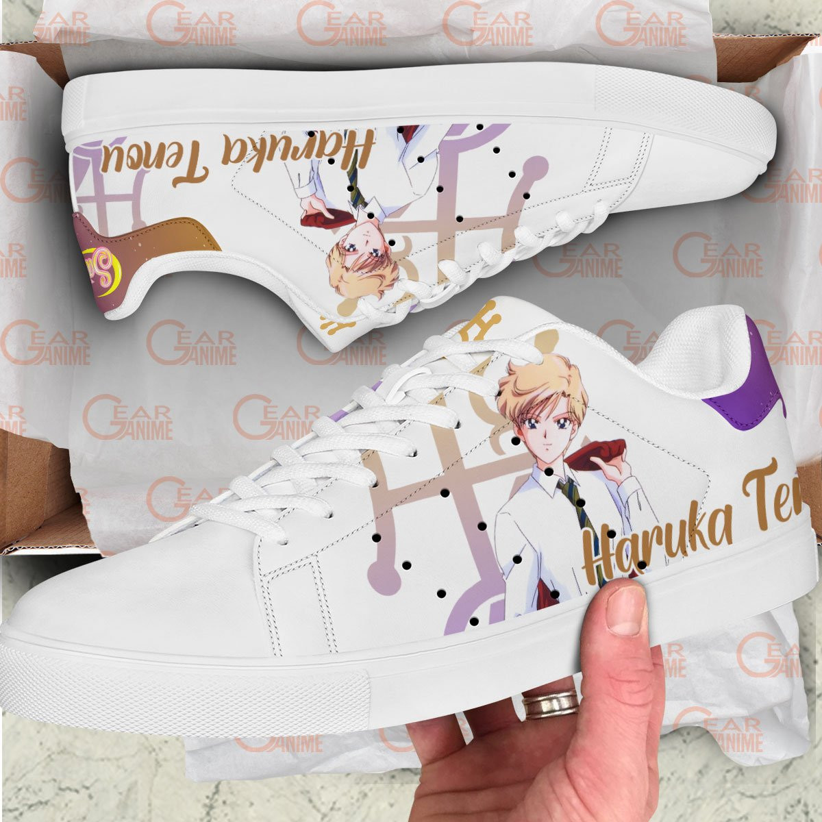 Sailor Uranus Skate Sneakers Custom Anime Sailor Shoes
