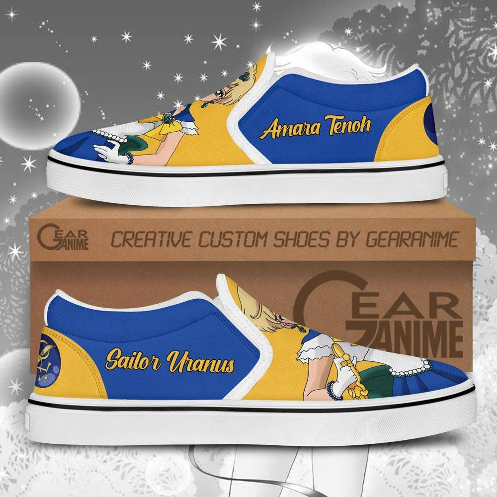 Sailor Uranus Slip-On Shoes Canvas Anime Sailor Custom Shoes
