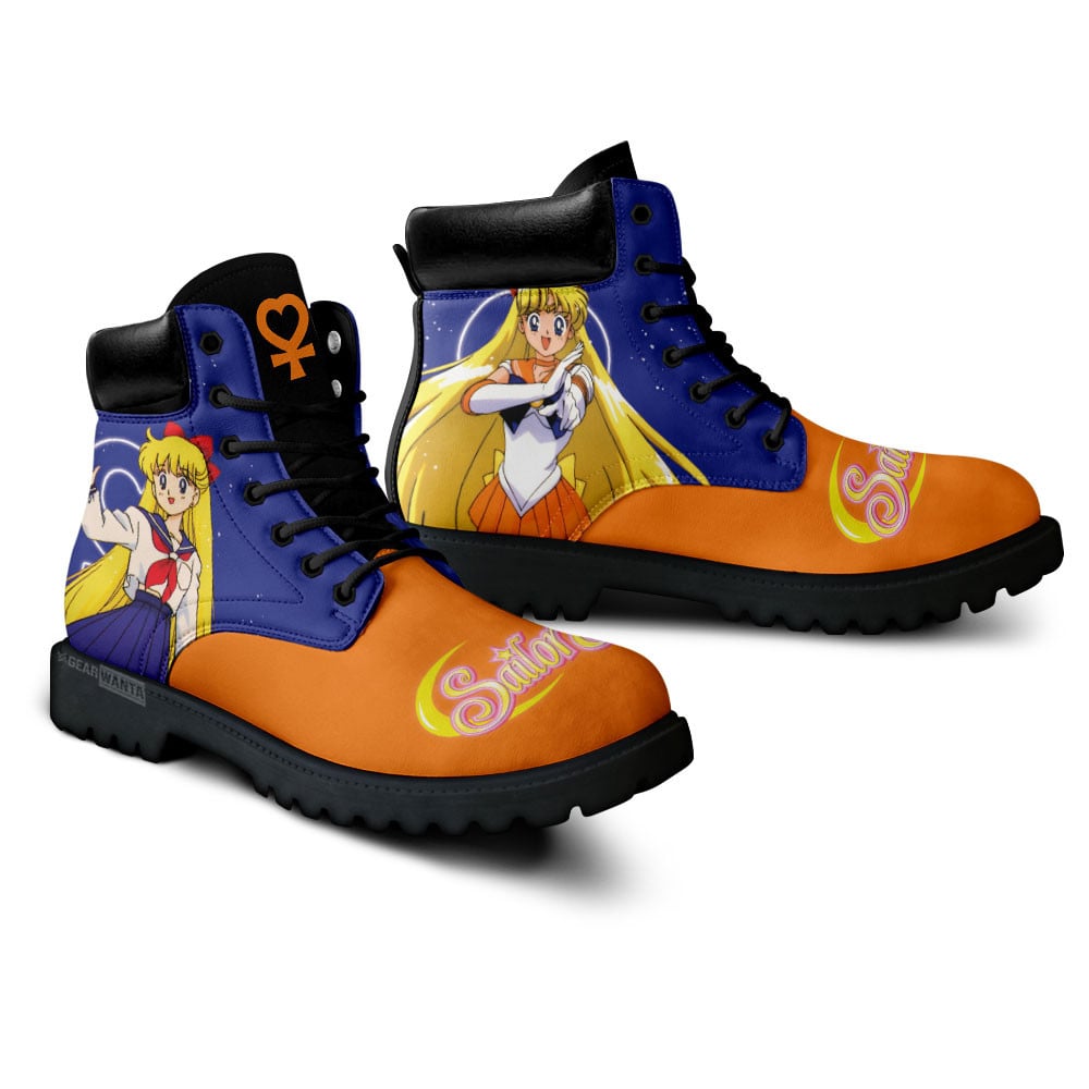 Sailor Venus Boots Anime Custom Shoes For Fans