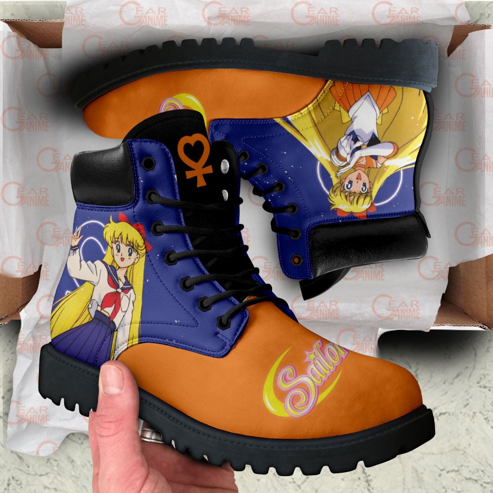 Sailor Venus Boots Anime Custom Shoes For Fans