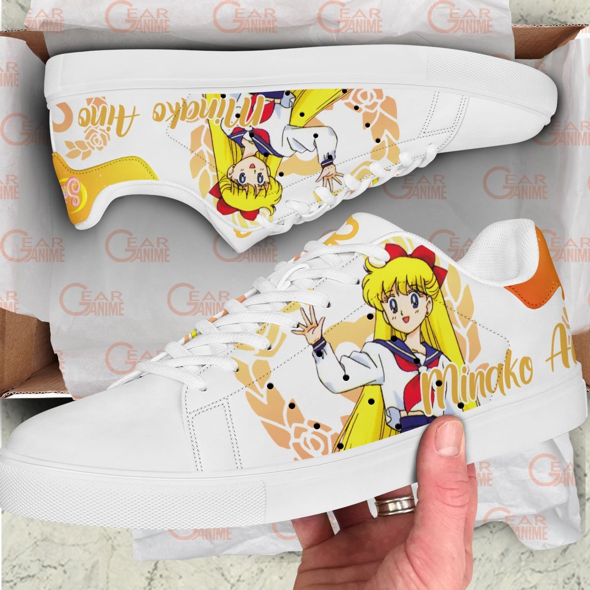 Sailor Venus Skate Sneakers Custom Sailor Anime Shoes