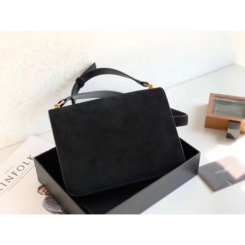 Saint Laurent Le Carre Satchel Black For Women 9in/23cm YSL