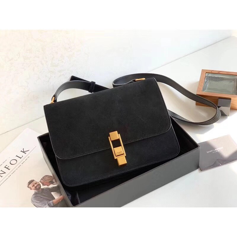 Saint Laurent Le Carre Satchel Black For Women 9in/23cm YSL