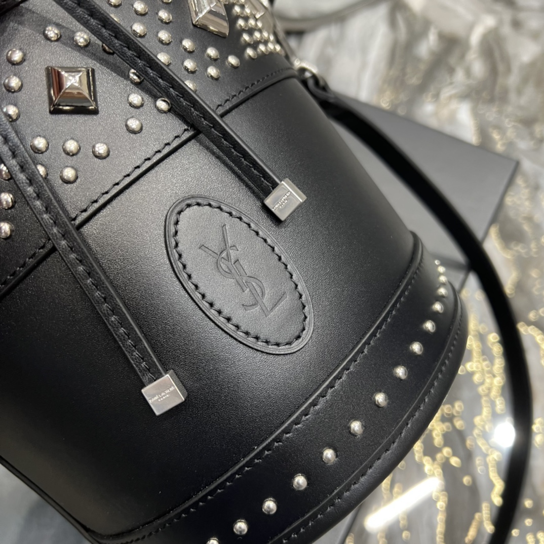 Saint Laurent Bahia Small Bucket Bag Black For Women 10.2in/25cm YSL 685628AAAEF1077