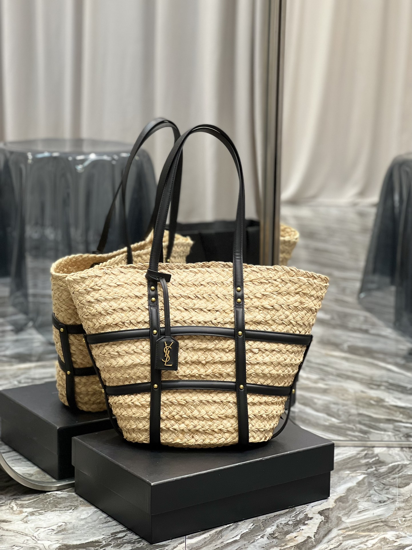Saint Laurent Beatrix Panier Cut Out Beige For Women, Women’s Bags 16.9in/43cm YSL