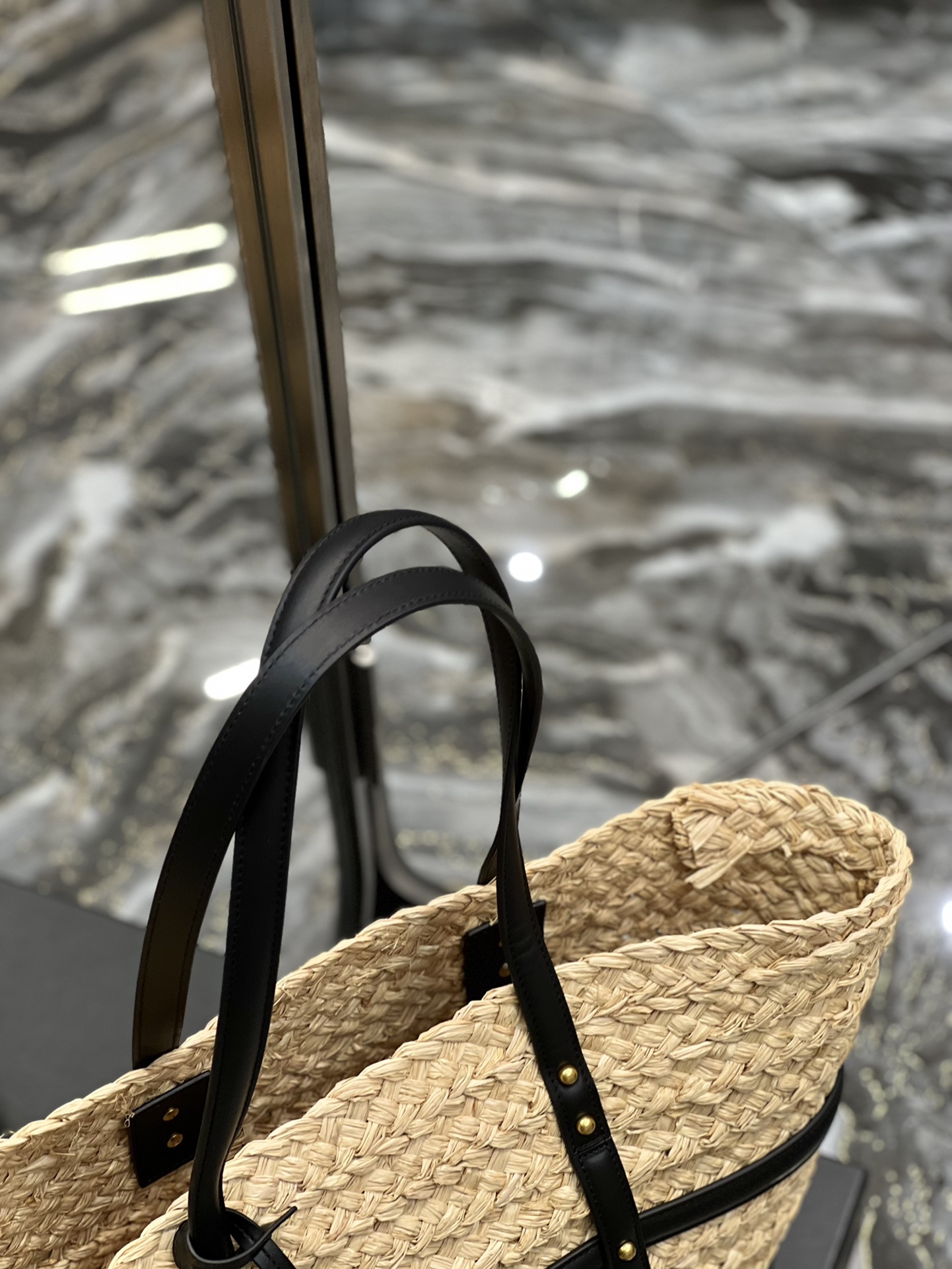 Saint Laurent Beatrix Panier Cut Out Beige For Women, Women’s Bags 16.9in/43cm YSL