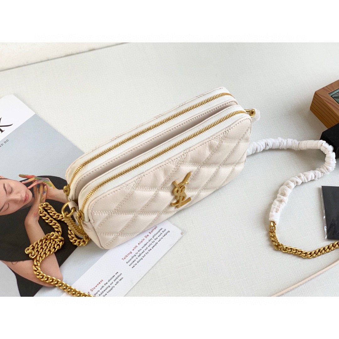 Saint Laurent Becky Crossbody Bag White For Women 7in/18cm YSL