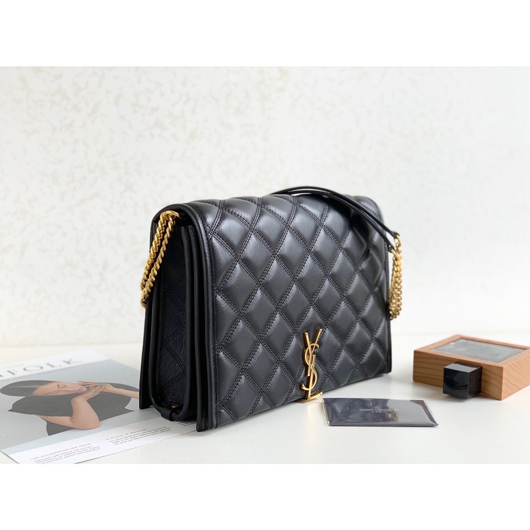 Saint Laurent Becky Small Shoulder Bag Black For Women 10.5in/27cm YSL
