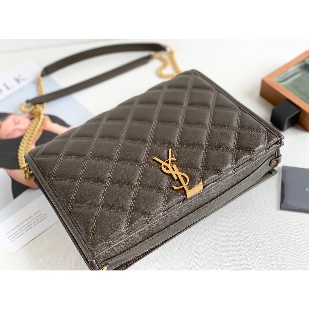 Saint Laurent Becky Small Shoulder Bag Brown For Women 10.5in/27cm YSL