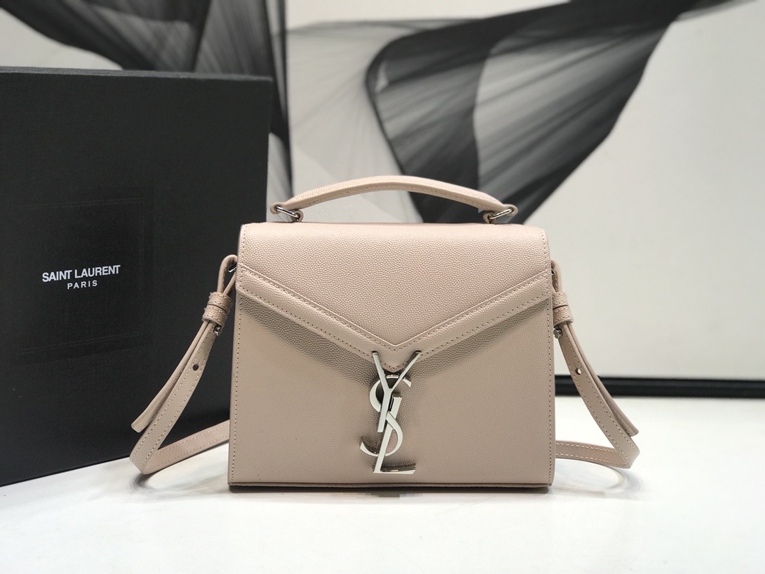 Saint Laurent Cassandra Medium Top Handle Bag Beige For Women 9.6in/24.5cm YSL  