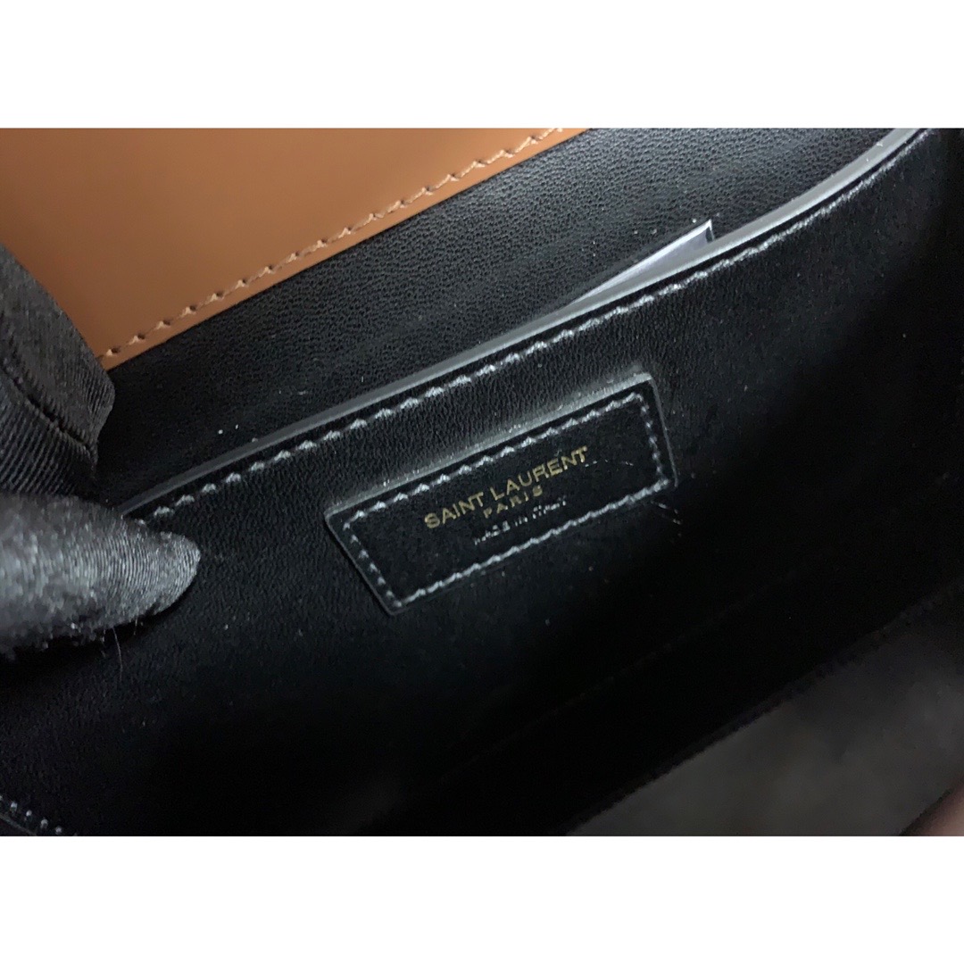 Saint Laurent Cassandra Medium Top Handle Bag In Box And Velvet Brown For Women 9.6in/24.5cm YSL