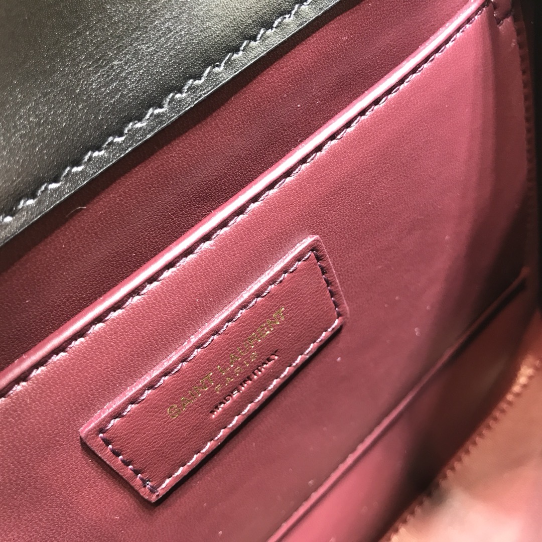 Saint Laurent Cassandra Medium Top Handle Bag In Grain Black For Women 9.6in/24.5cm YSL 623931BOW0W1000