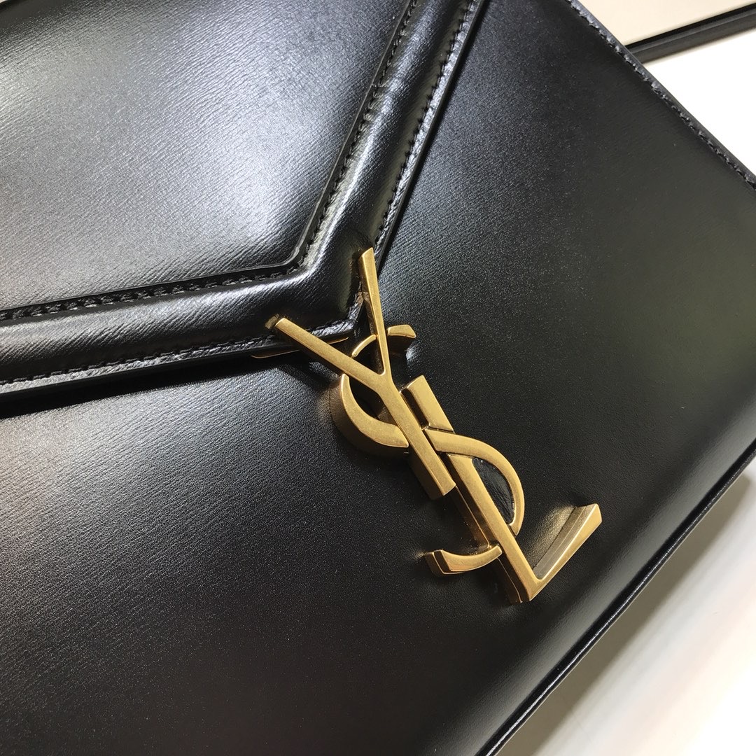 Saint Laurent Cassandra Medium Top Handle Bag In Grain Black For Women 9.6in/24.5cm YSL 623931BOW0W1000