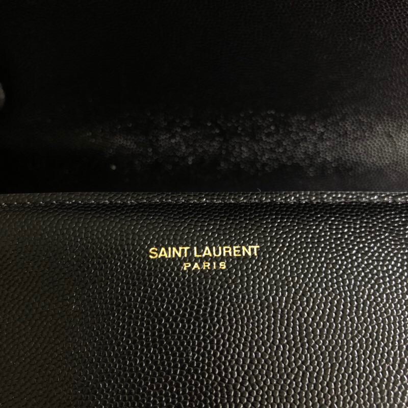 Saint Laurent Cassandra Medium Top Handle Bag In Grain De Poudre Embossed Black For Women 9.6in/25cm 623931BOW0W1000