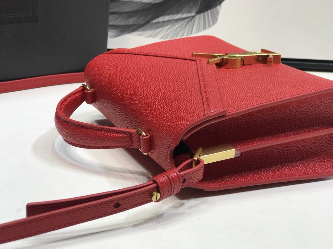 Saint Laurent Cassandra Medium Top Handle Bag Red For Women 9.6in/24.5cm YSL  