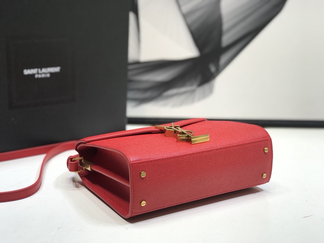 Saint Laurent Cassandra Medium Top Handle Bag Red For Women 9.6in/24.5cm YSL  