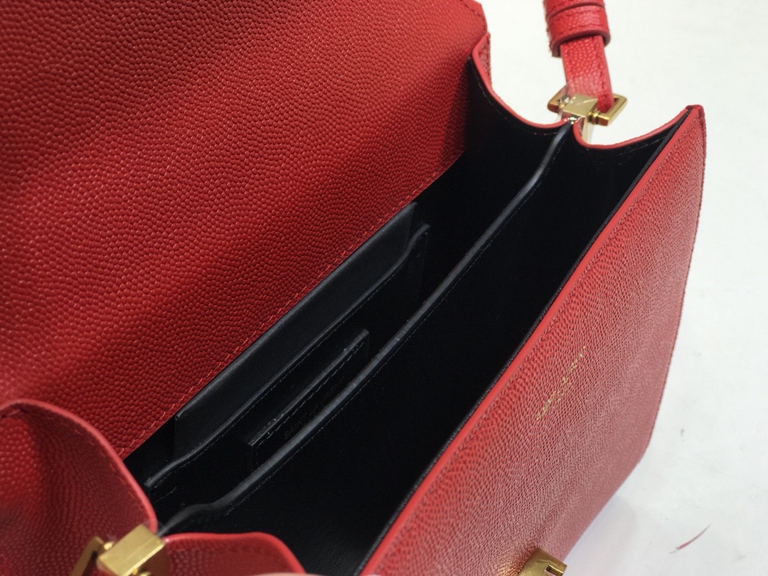 Saint Laurent Cassandra Medium Top Handle Bag Red For Women 9.6in/24.5cm YSL  