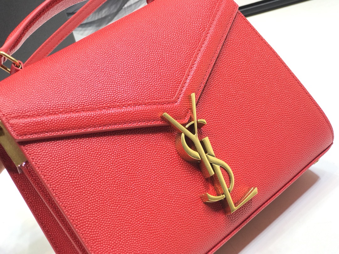 Saint Laurent Cassandra Medium Top Handle Bag Red For Women 9.6in/24.5cm YSL  