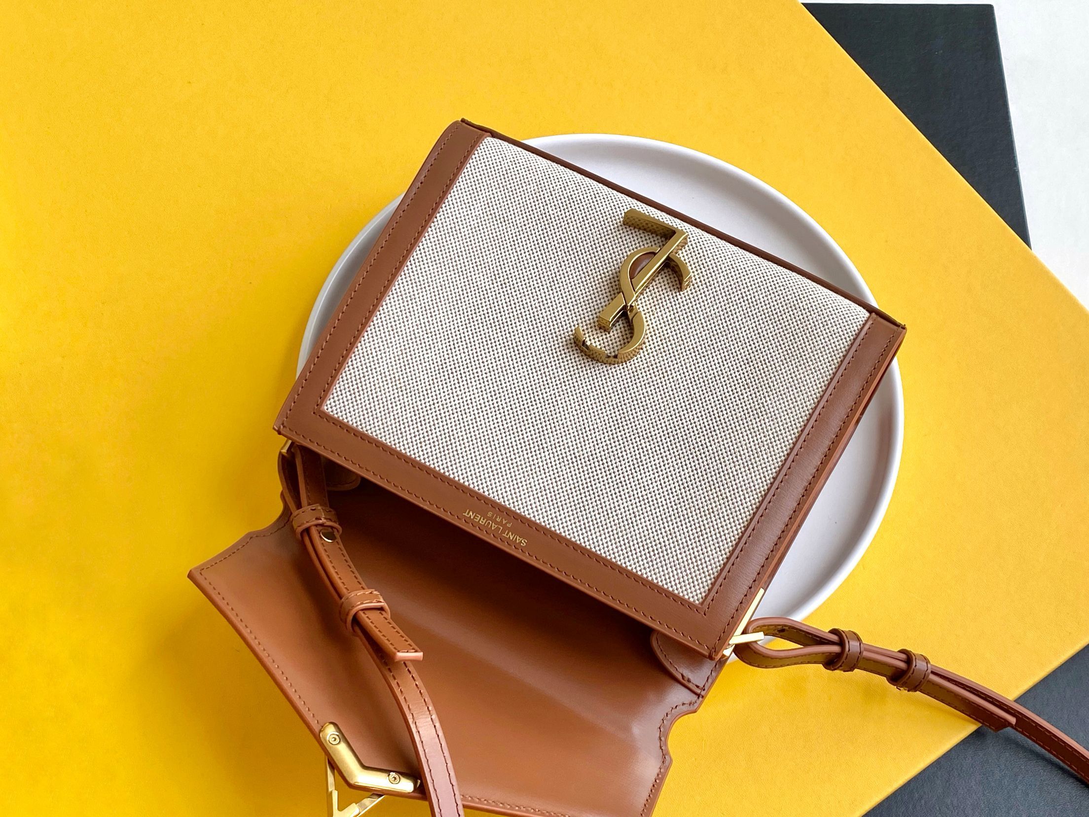 Saint Laurent Cassandra Mini Top Handle Bag For Women 7.8in/20cm Gold Hardware YSL 623930HZD2J9380