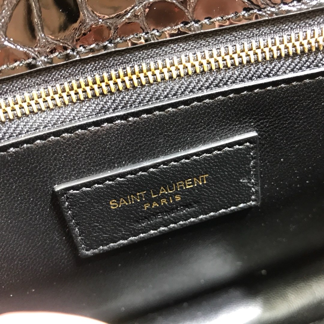 Saint Laurent Cassandra Small Crossbody Bag With Stone Print Black For Women 7.4in/19cm YSL