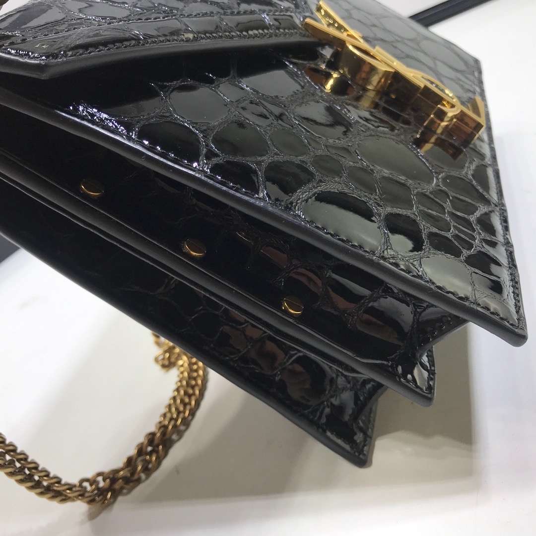 Saint Laurent Cassandra Small Crossbody Bag With Stone Print Black For Women 7.4in/19cm YSL